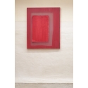 Composition of dark cherry colored paper on dark
