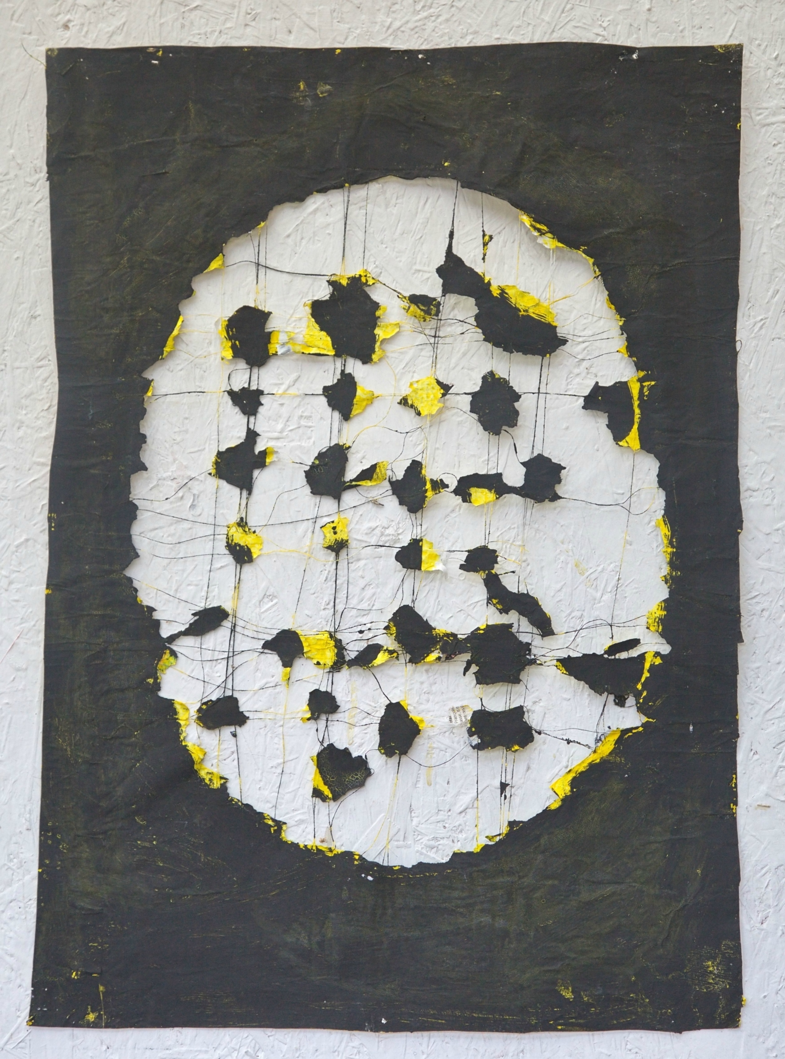 Ovale - Jaune et noir Edward Baran Artworks on paper Zeuxis