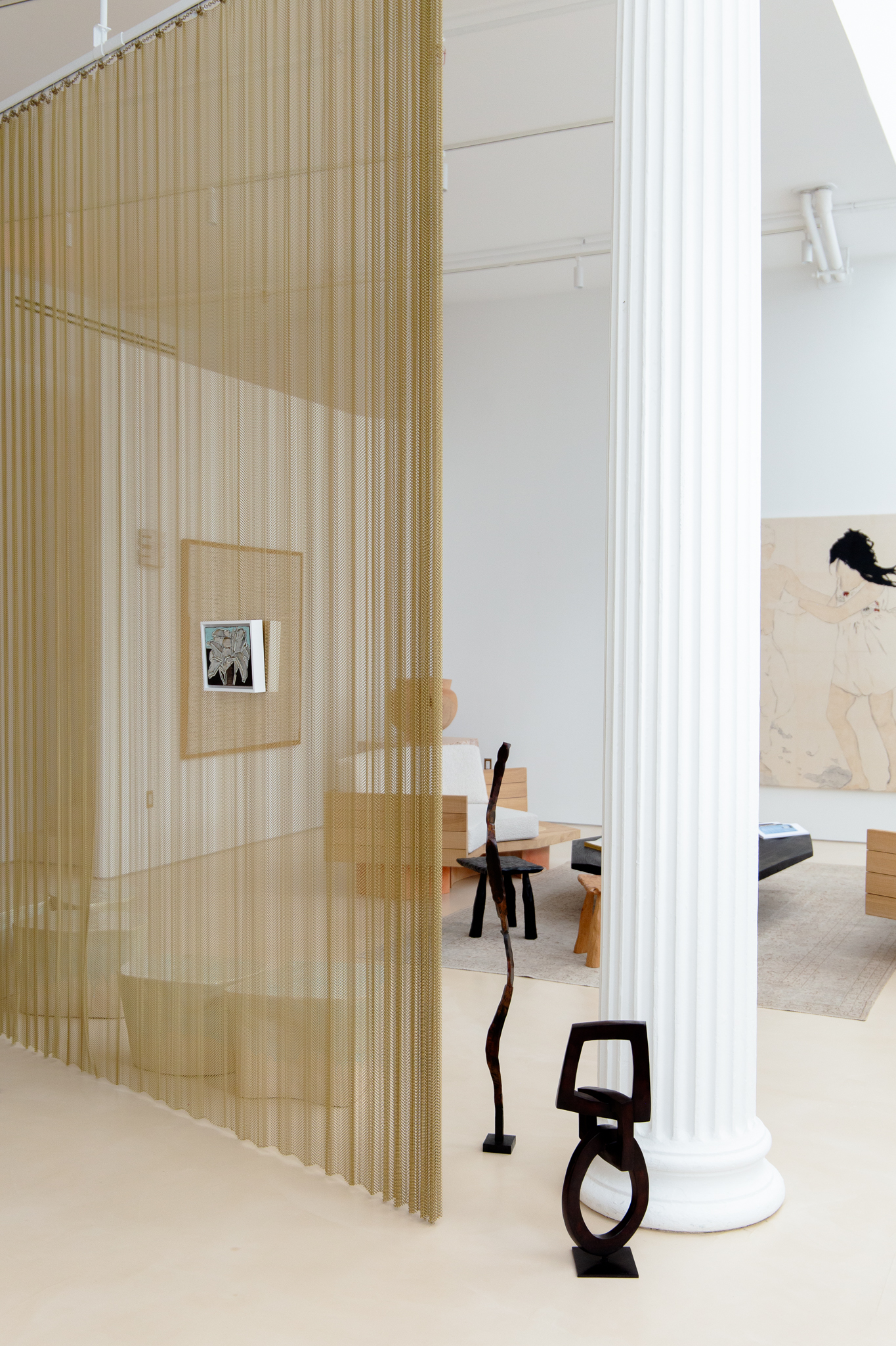 A work by Tanguy Tolila and sculptures by Patrick Lainville and Victoire d'Harcourt